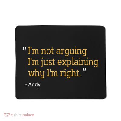 Andy Gift Quote Funny Birthday Personalized Name Idea Mousepad