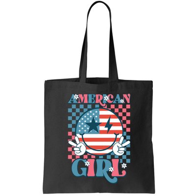 American Girl Retro Groovy 4th Of July Smile Peace Bag
