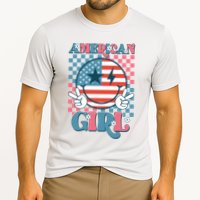 American Girl Retro Groovy 4th Of July Smile Peace Performance Shirt