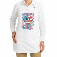 American Girl Retro Groovy 4th Of July Smile Peace Apron