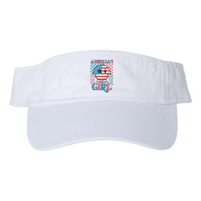 American Girl Retro Groovy 4th Of July Smile Peace Visor