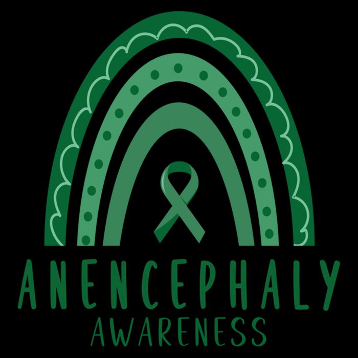 Anencephaly Green Rainbow Ribbon Awareness Month Gift Backpack
