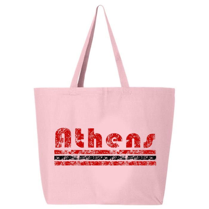 Athens Georgia Retro Three Stripe Weathered 25L Jumbo Tote