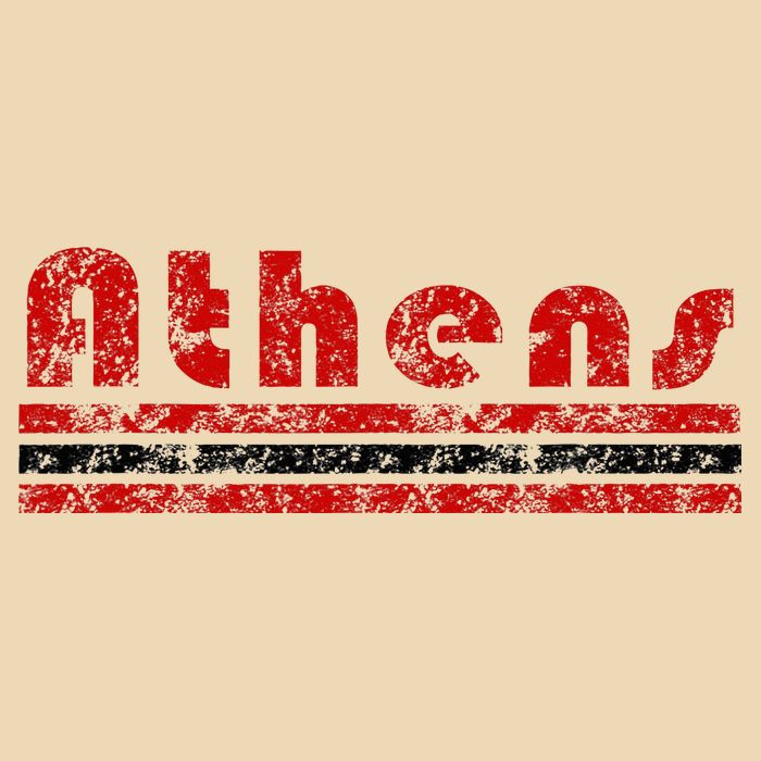 Athens Georgia Retro Three Stripe Weathered Drawstring Bag