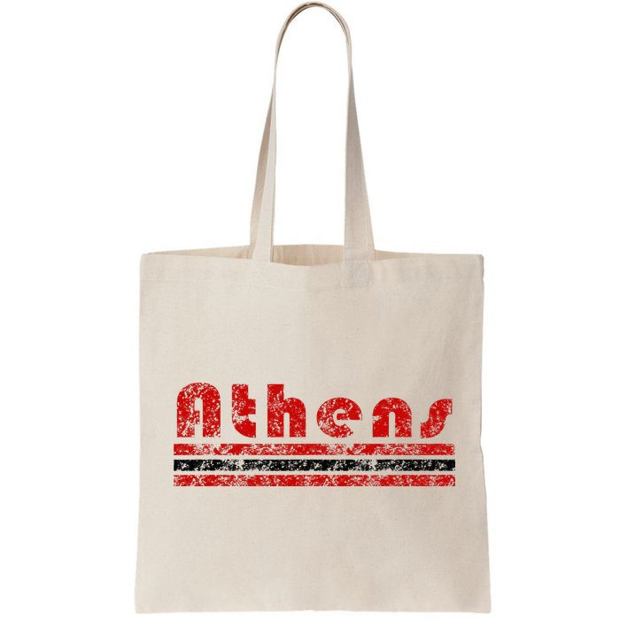 Athens Georgia Retro Three Stripe Weathered Bag