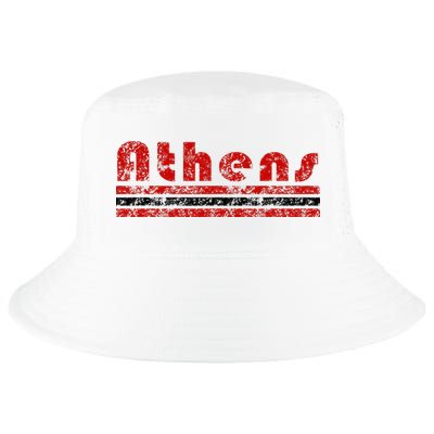 Athens Georgia Retro Three Stripe Weathered Cool Comfort Performance Bucket Hat