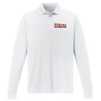 Athens Georgia Retro Three Stripe Weathered Performance Long Sleeve Polo