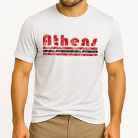 Athens Georgia Retro Three Stripe Weathered Cooling Performance Crew T-Shirt