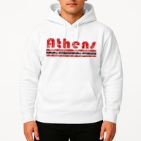 Athens Georgia Retro Three Stripe Weathered Hoodie