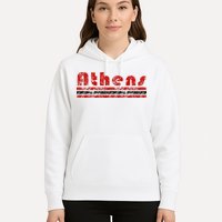 Athens Georgia Retro Three Stripe Weathered Hoodie