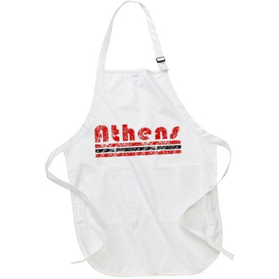 Athens Georgia Retro Three Stripe Weathered Apron