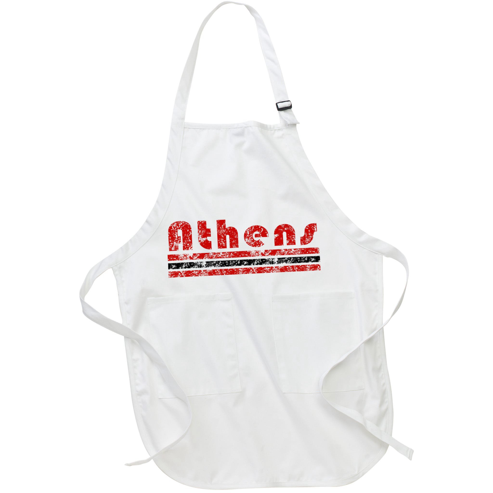 Athens Georgia Retro Three Stripe Weathered Apron