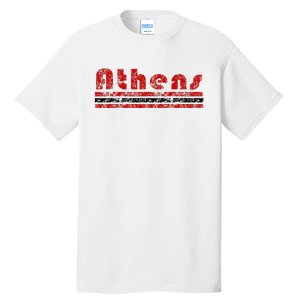 Athens Georgia Retro Three Stripe Weathered Tall T-Shirt