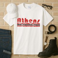 Athens Georgia Retro Three Stripe Weathered Tall T-Shirt