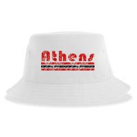 Athens Georgia Retro Three Stripe Weathered Sustainable Bucket Hat