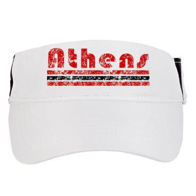Athens Georgia Retro Three Stripe Weathered Adult Drive Performance Visor