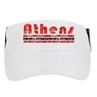 Athens Georgia Retro Three Stripe Weathered Adult Drive Performance Visor