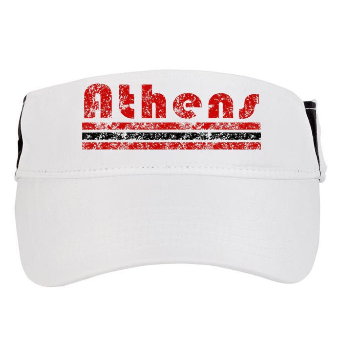 Athens Georgia Retro Three Stripe Weathered Adult Drive Performance Visor