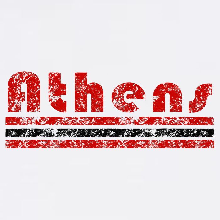 Athens Georgia Retro Three Stripe Weathered Bucket Hat