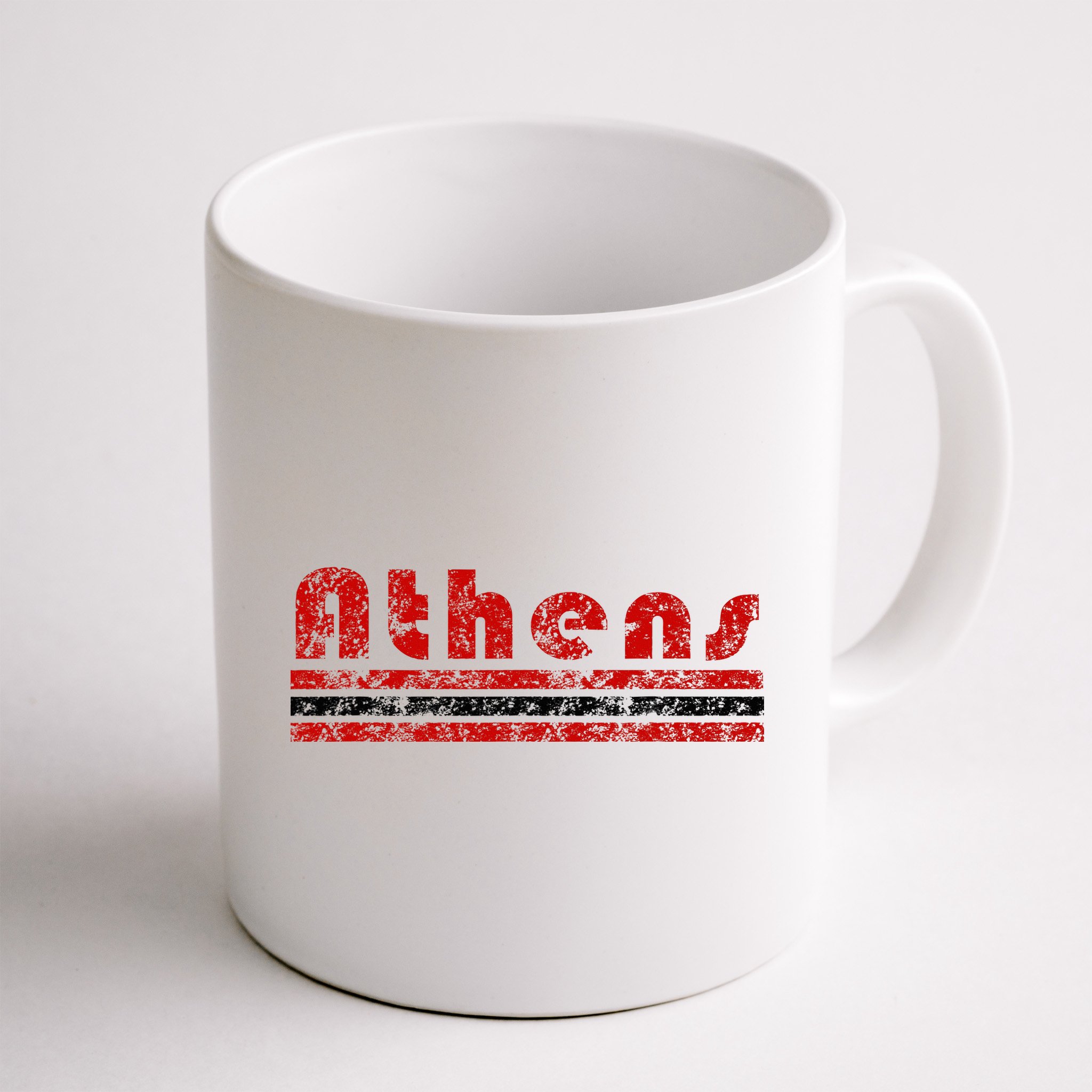 Athens Georgia Retro Three Stripe Weathered Mug