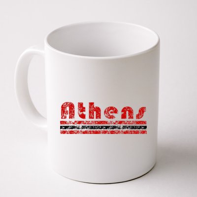 Athens Georgia Retro Three Stripe Weathered Mug