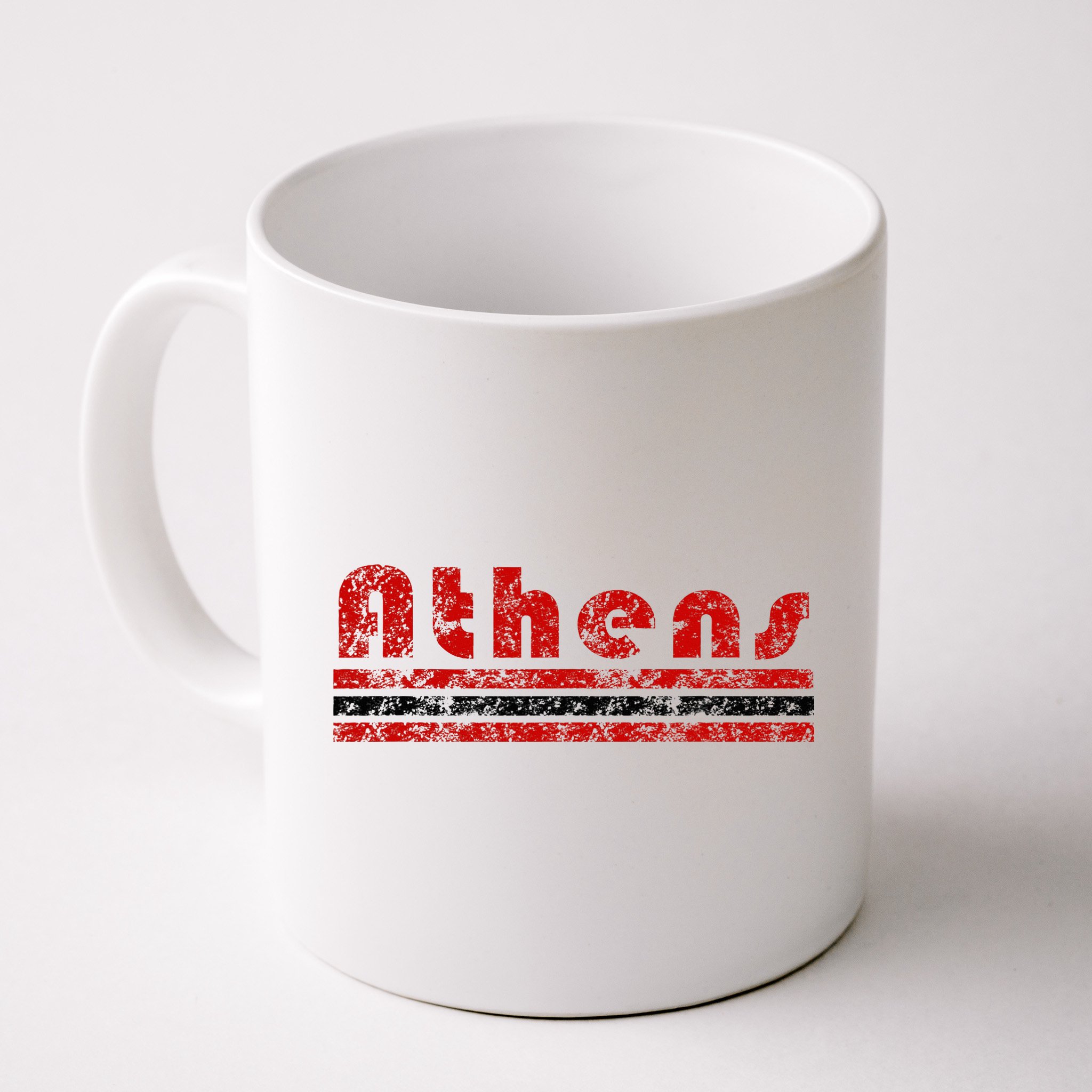 Athens Georgia Retro Three Stripe Weathered Mug