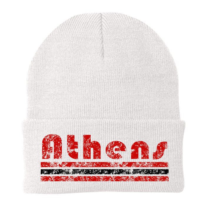 Athens Georgia Retro Three Stripe Weathered Beanie