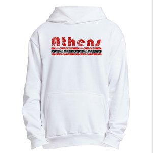 Athens Georgia Retro Three Stripe Weathered Urban Pullover Hoodie