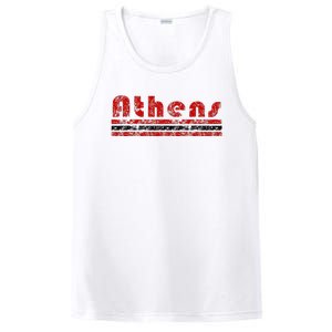 Athens Georgia Retro Three Stripe Weathered PosiCharge Competitor Tank