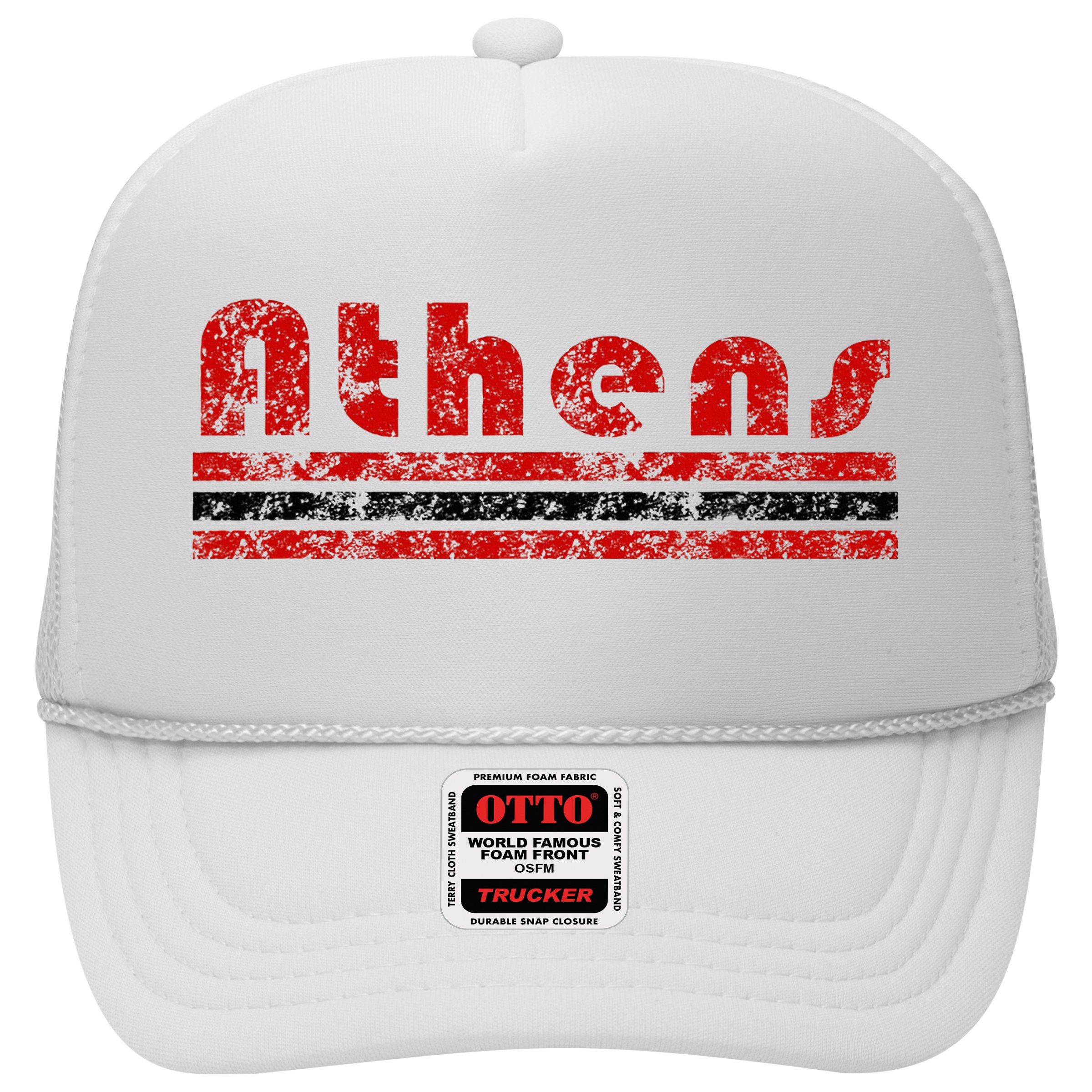Athens Georgia Retro Three Stripe Weathered Hat