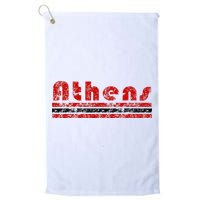 Athens Georgia Retro Three Stripe Weathered Golf Towel