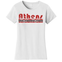 Athens Georgia Retro Three Stripe Weathered Women's T-Shirt