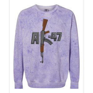 Akgreat Gift47 Rifle Gun K Design Assault Ak47 Gun Owner Funny Gift Funny Gift Colorblast Crewneck Sweatshirt