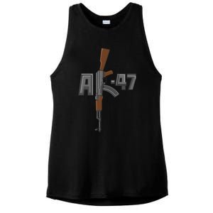 Akgreat Gift47 Rifle Gun K Design Assault Ak47 Gun Owner Funny Gift Funny Gift Ladies PosiCharge Tri-Blend Wicking Tank