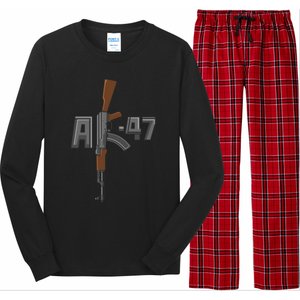 Akgreat Gift47 Rifle Gun K Design Assault Ak47 Gun Owner Funny Gift Funny Gift Long Sleeve Pajama Set