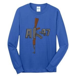 Akgreat Gift47 Rifle Gun K Design Assault Ak47 Gun Owner Funny Gift Funny Gift Tall Long Sleeve T-Shirt