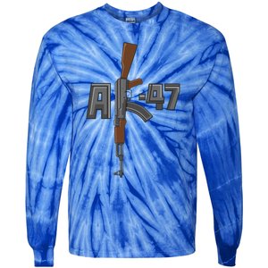 Akgreat Gift47 Rifle Gun K Design Assault Ak47 Gun Owner Funny Gift Funny Gift Tie-Dye Long Sleeve Shirt