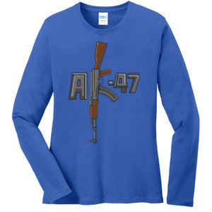 Akgreat Gift47 Rifle Gun K Design Assault Ak47 Gun Owner Funny Gift Funny Gift Ladies Long Sleeve Shirt