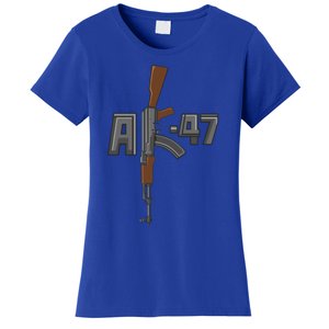 Akgreat Gift47 Rifle Gun K Design Assault Ak47 Gun Owner Funny Gift Funny Gift Women's T-Shirt