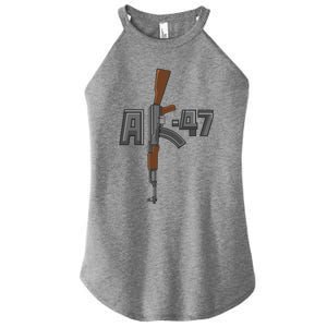 Akgreat Gift47 Rifle Gun K Design Assault Ak47 Gun Owner Funny Gift Funny Gift Women's Perfect Tri Rocker Tank