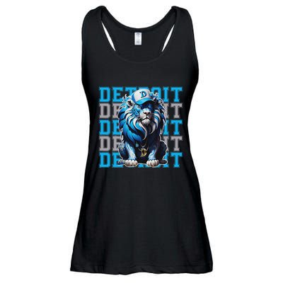 All Grit Retro Lion Lover Ladies Essential Flowy Tank