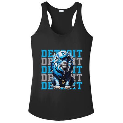 All Grit Retro Lion Lover Ladies PosiCharge Competitor Racerback Tank