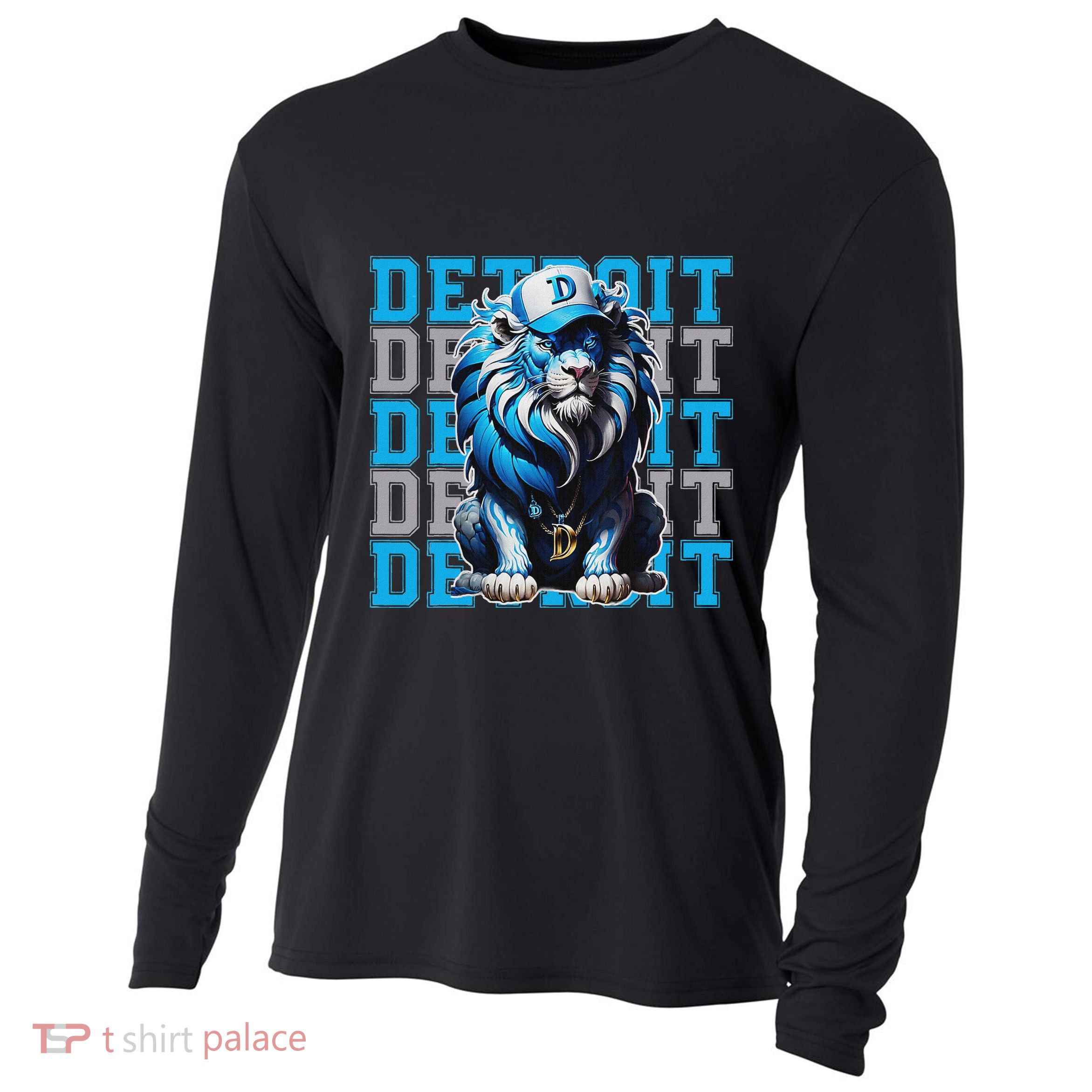 All Grit Retro Lion Lover Cooling Performance Long Sleeve Crew