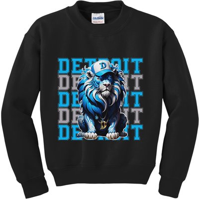 All Grit Retro Lion Lover Kids Sweatshirt