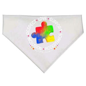 Autism Gift Respect Love Support Autism Awareness Gift USA-Made Doggie Bandana