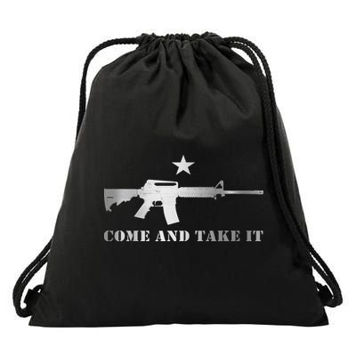 Awesome Gun Rights Supporter Ar 15 Come And Take It Drawstring Bag