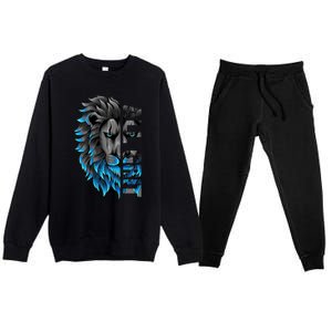 All Grit Retro Lion Lover Premium Crewneck Sweatsuit Set