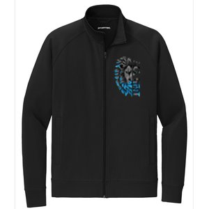 All Grit Retro Lion Lover Stretch Full-Zip Cadet Jacket