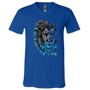 All Grit Retro Lion Lover V-Neck T-Shirt