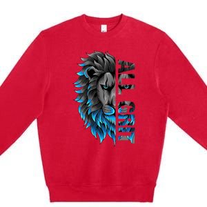 All Grit Retro Lion Lover Premium Crewneck Sweatshirt